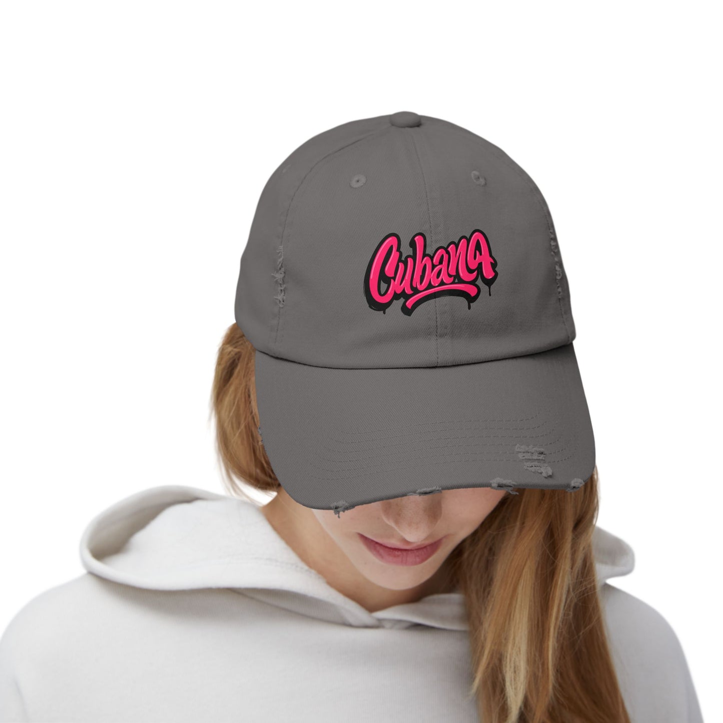 Dad Hat "Cubana" Art Graphic Becheretty — Pink Script Cap - An ideal and authentic gift for your friend