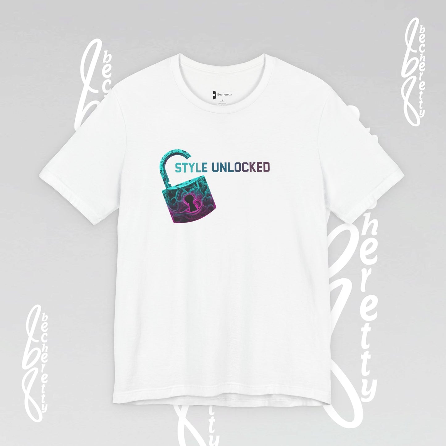 Unlock Your Style Tee - Trendy Short Sleeve Becheretty T-shirt - Casual Wear, Graphic Tee for Gamers, Gift for All Occasions