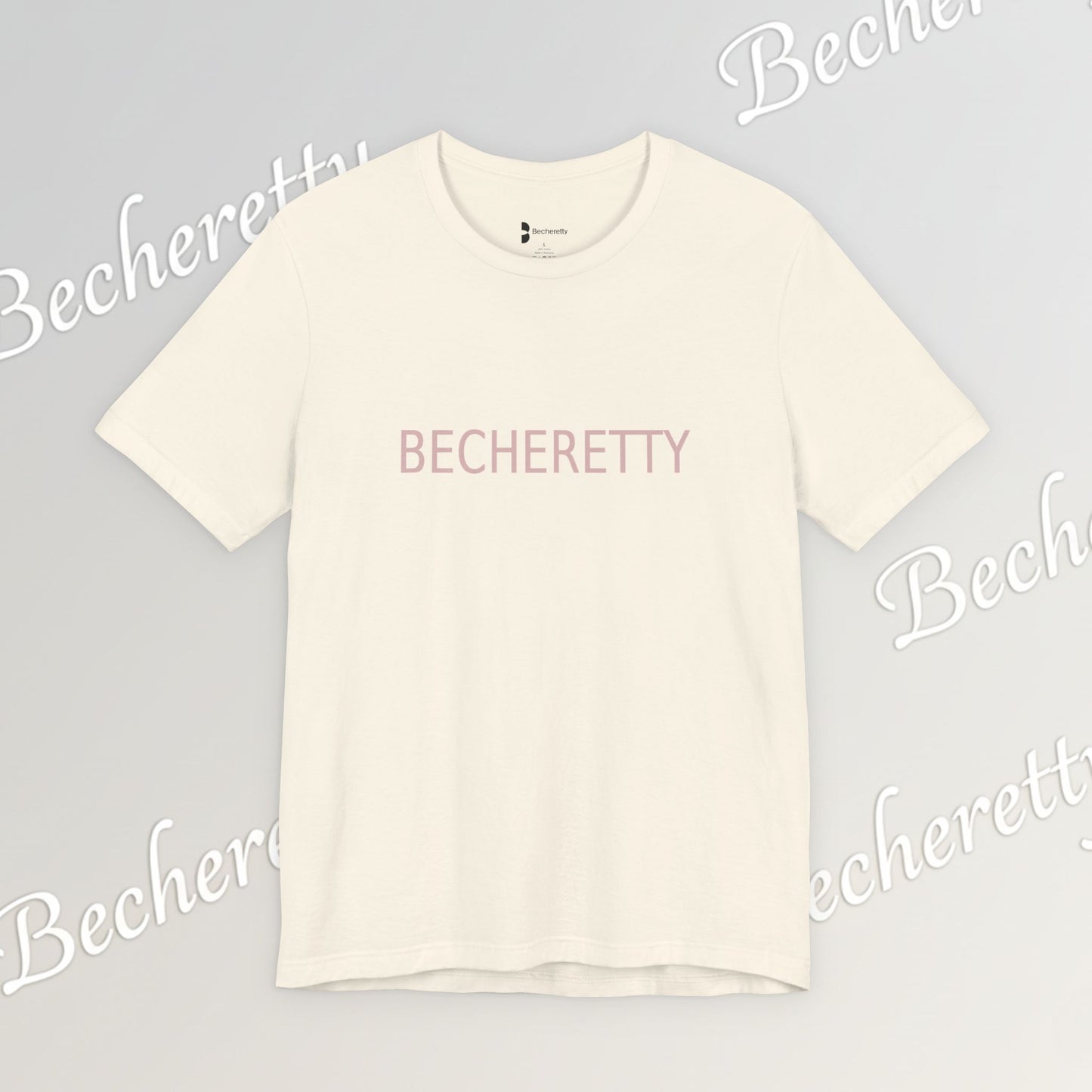 Minimalist Logo Tee Becheretty - Short Sleeve- Casual Style, Unisex - Relaxed Fit Top - Everyday wear