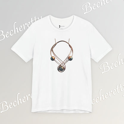 Art Graphic  Necklace "Mystic Orb" Minimalist Tee Becheretty - Wearable Art work - Unique design