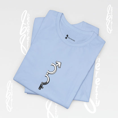 Minimalist Graphic Design Becheretty - Unisex Short Sleeves - Casual - Pixels Void Line