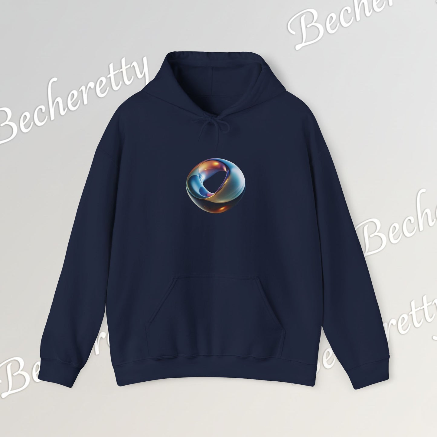 Futuristic Ring - Graphic Hoodie Becheretty - Minimal Artistic Jewel - Luminous Statement - Style is yours!