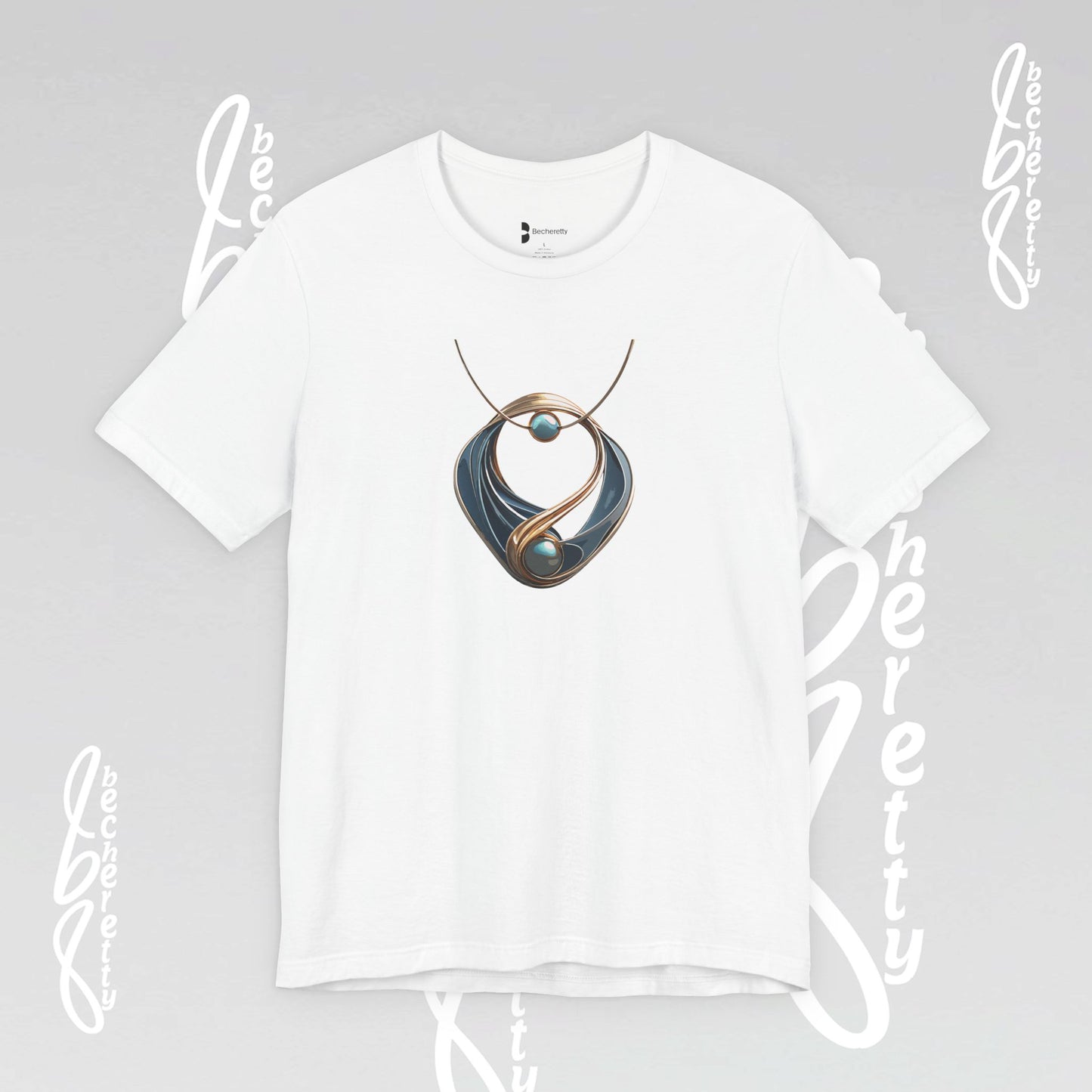 Necklace Artistic design - Statement T-Shirt Becheretty - Casual wear - Unique Graphic Top, Everyday Style