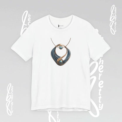 Necklace Artistic design - Statement T-Shirt Becheretty - Casual wear - Unique Graphic Top, Everyday Style
