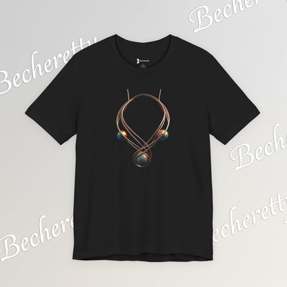 Art Graphic  Necklace "Mystic Orb" Minimalist Tee Becheretty - Wearable Art work - Unique design