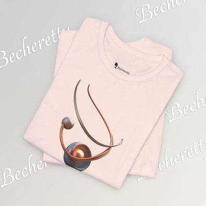 Artistic Graphic T-Shirt Becheretty - Stylish Necklace Design - Casual Wear, Gift for Art Lovers, Summer Fashion, Everyday Comfort