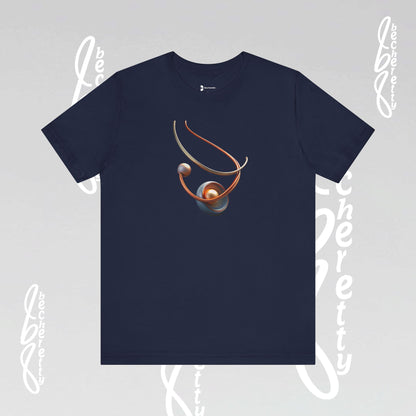 Artistic Graphic T-Shirt Becheretty - Stylish Necklace Design - Casual Wear, Gift for Art Lovers, Summer Fashion, Everyday Comfort