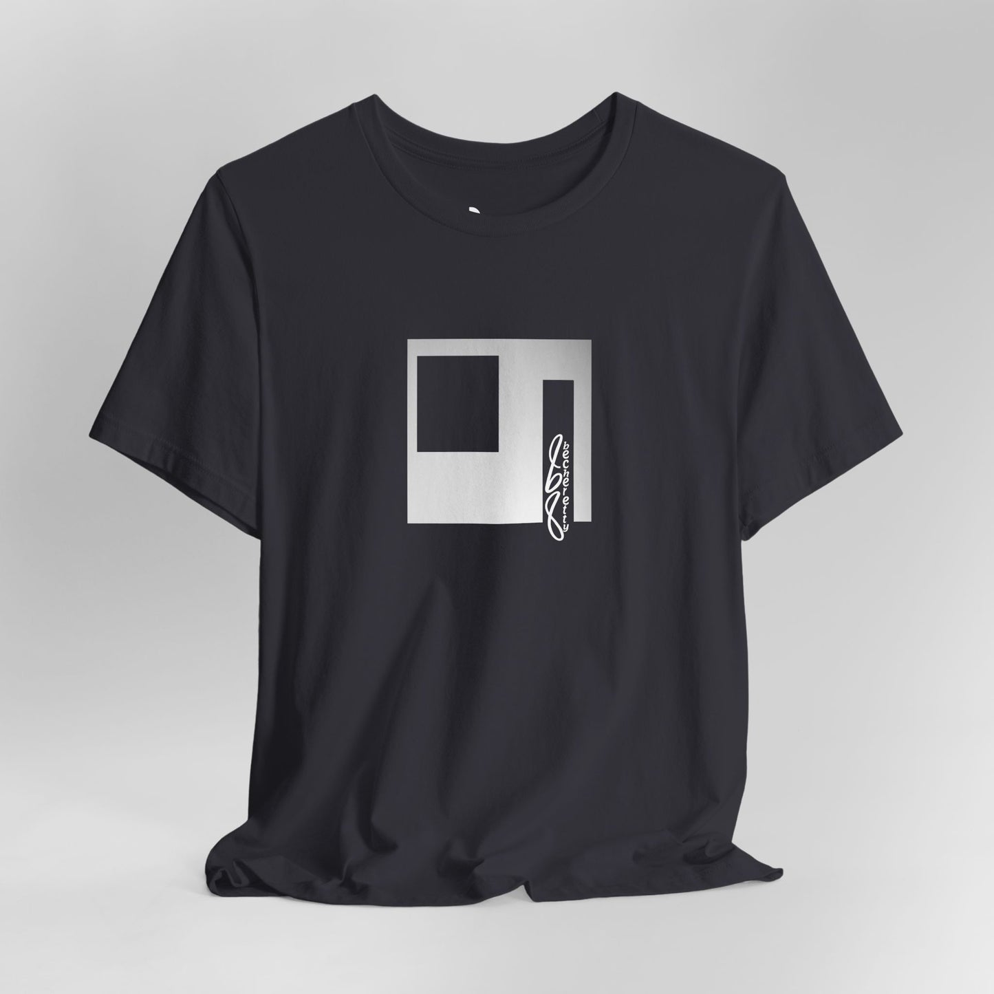 Cubist Portal Premium Tee - Minimalist Art Graphic Becheretty - Design that merges architectural precision and abstract expressionism.