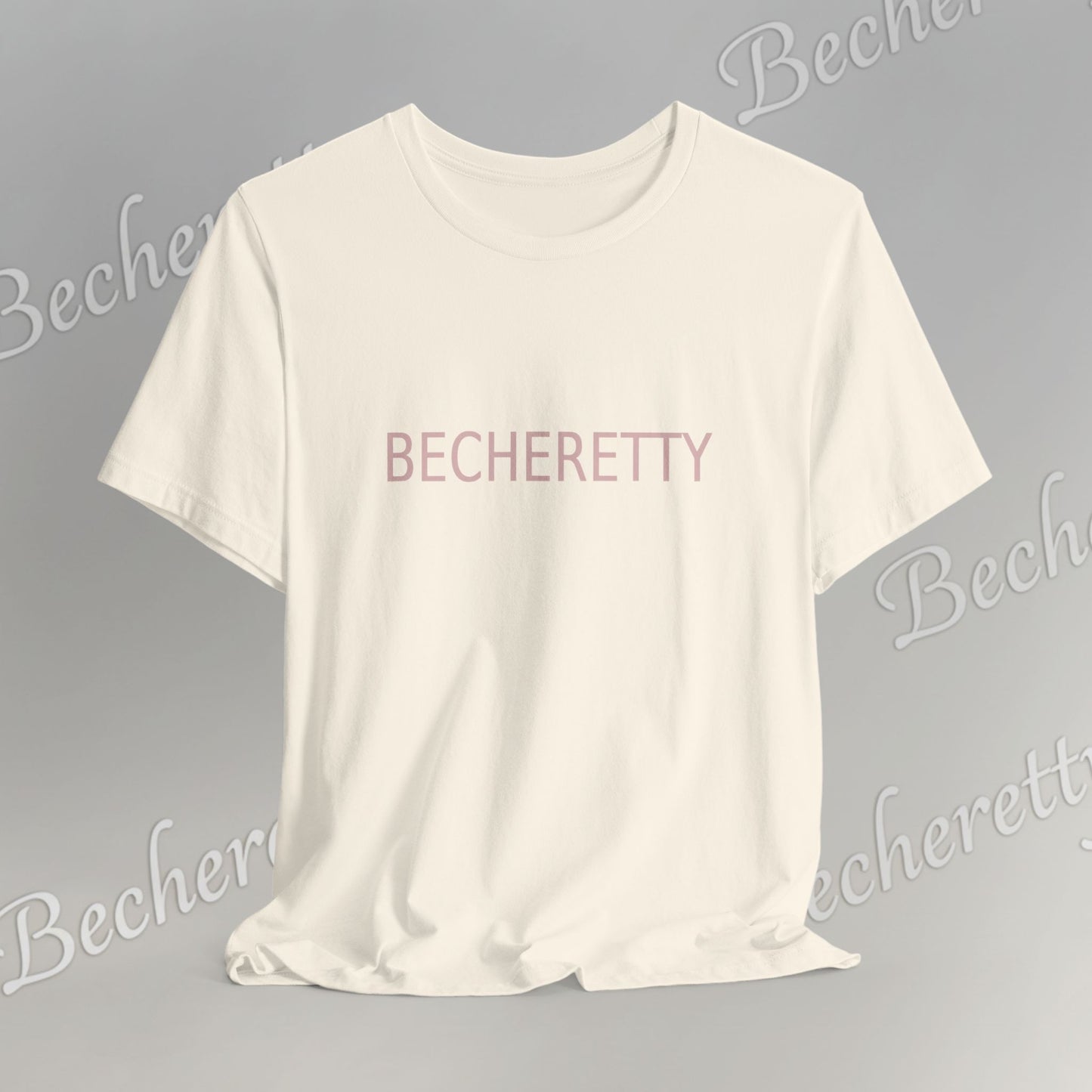 Minimalist Logo Tee Becheretty - Short Sleeve- Casual Style, Unisex - Relaxed Fit Top - Everyday wear