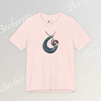 Abstract Nautical Wave Tee - Minimalist Anchor & Shell Graphic Becheretty - Perfect Gift for Art Lovers