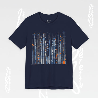 Urban Frequencies T-Shirt - Modern Geometric Graphic Becheretty - Wear the city. Feel the rhythm.
