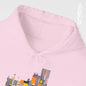 Abstract Geometric Hoodie — Modern Orange & Gray Minimalist Design - Art Graphic Becheretty