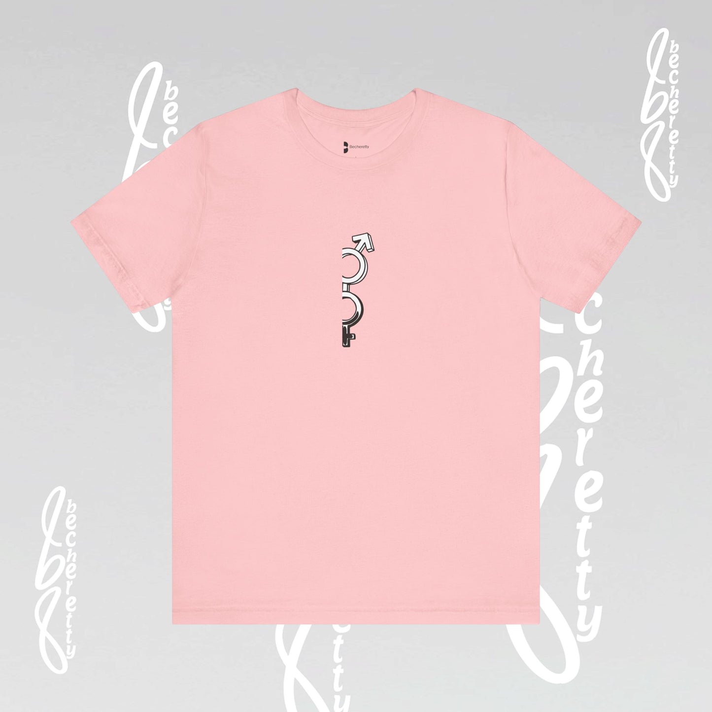Minimalist Graphic Design Becheretty - Unisex Short Sleeves - Casual - Pixels Void Line