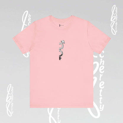 Minimalist Graphic Design Becheretty - Unisex Short Sleeves - Casual - Pixels Void Line