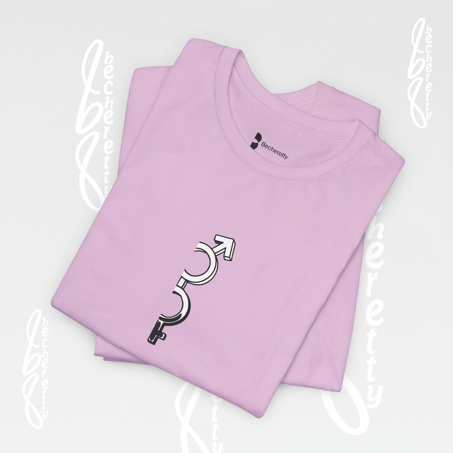 Minimalist Graphic Design Becheretty - Unisex Short Sleeves - Casual - Pixels Void Line
