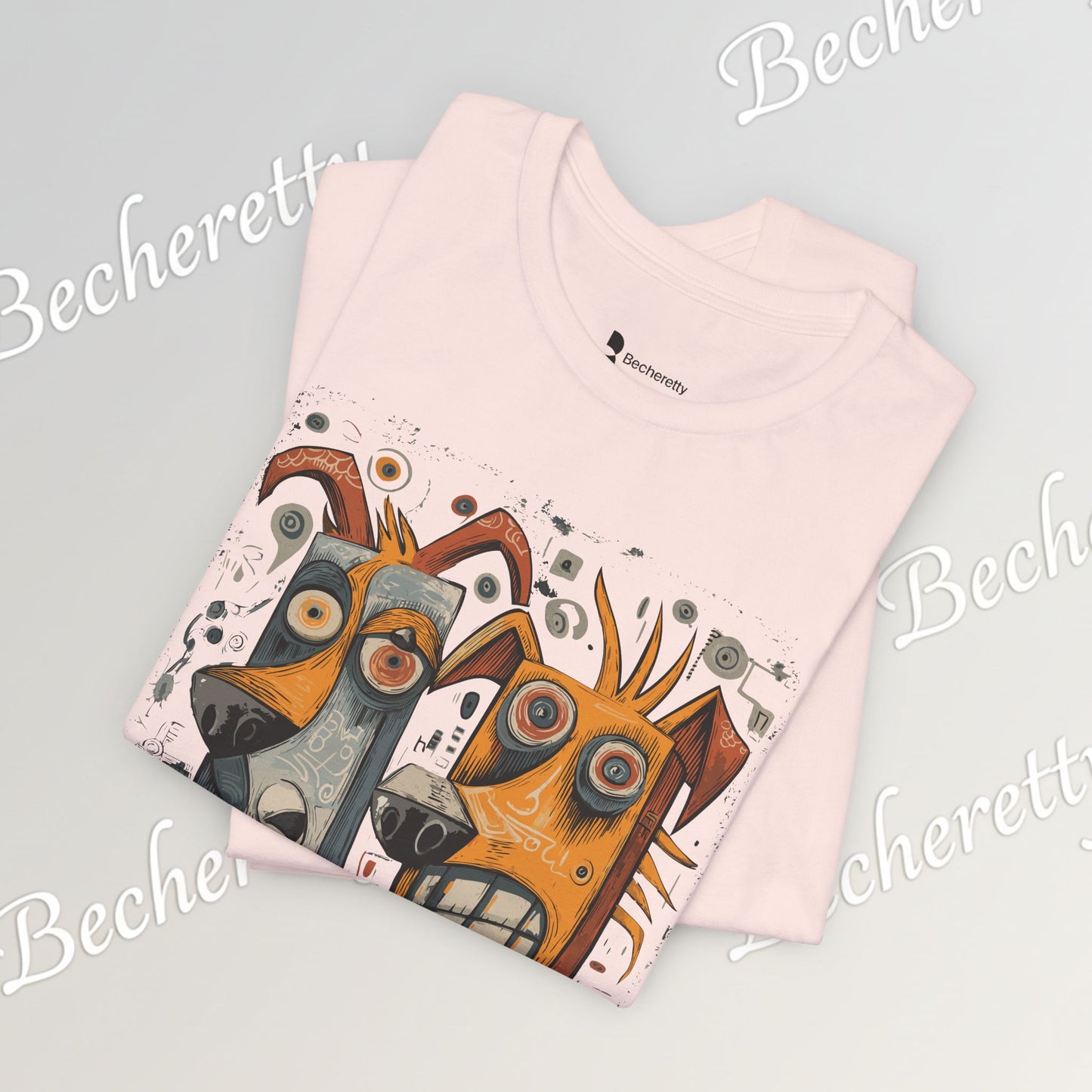 Twin Instincts T-shirt Becheretty - Perfect for art-driven fashion, and anyone who wears instinct as identity.