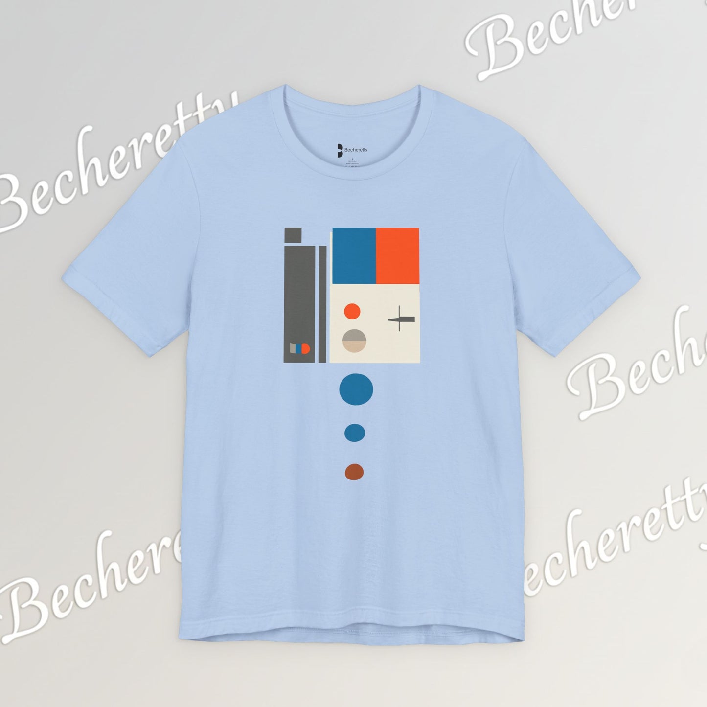 Artistic Graphic T-Shirt Becheretty - Perfect Gift for Art Lovers - Bauhaus-inspired geometric artwork