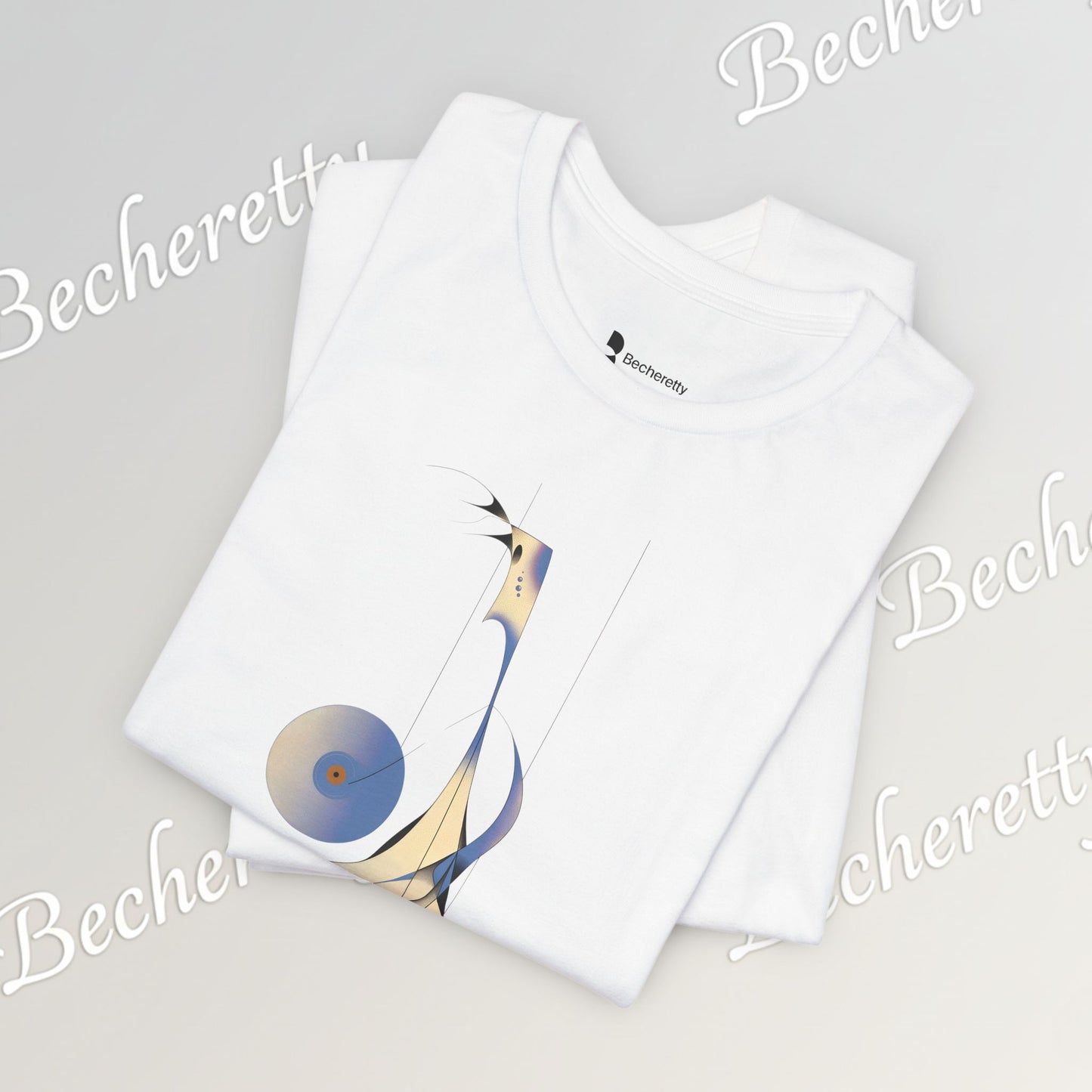 Abstract DJ Tee - Art Graphic Minimalist Becheretty - Perfect for Casual Outfits, Gift for Friends, Summer Style.