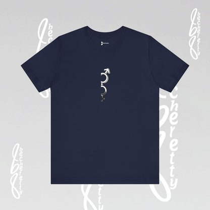 Minimalist Graphic Design Becheretty - Unisex Short Sleeves - Casual - Pixels Void Line