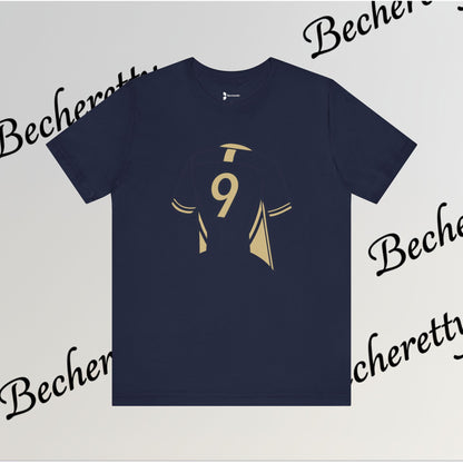 Soccer T-Shirt - Number 9 - Minimalist Graphic Becheretty - Athletic apparel - Everyday Fashion