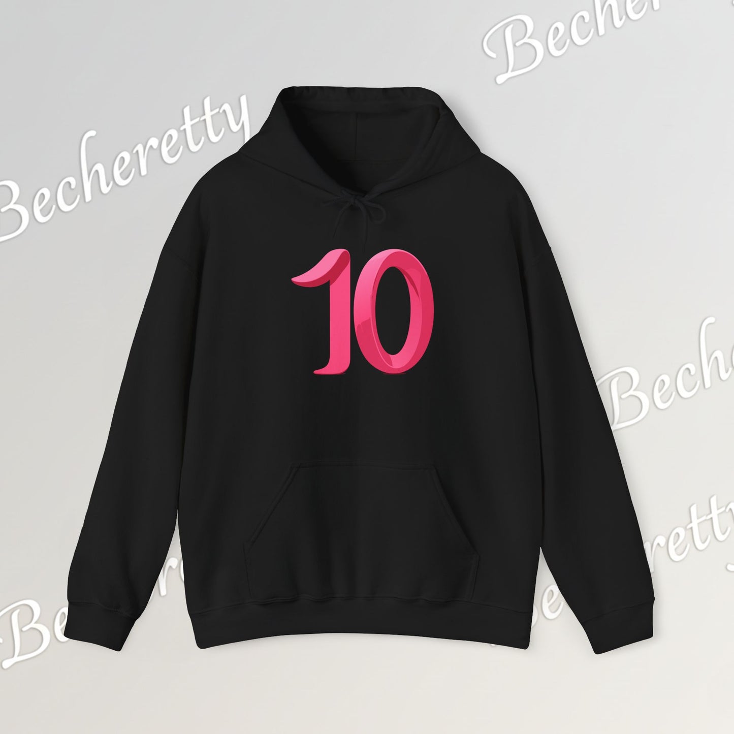 The "Perfect 10" Signature Hoodie - Art Minimalist Becheretty - Perfect balance between soft aesthetics and high-impact style.