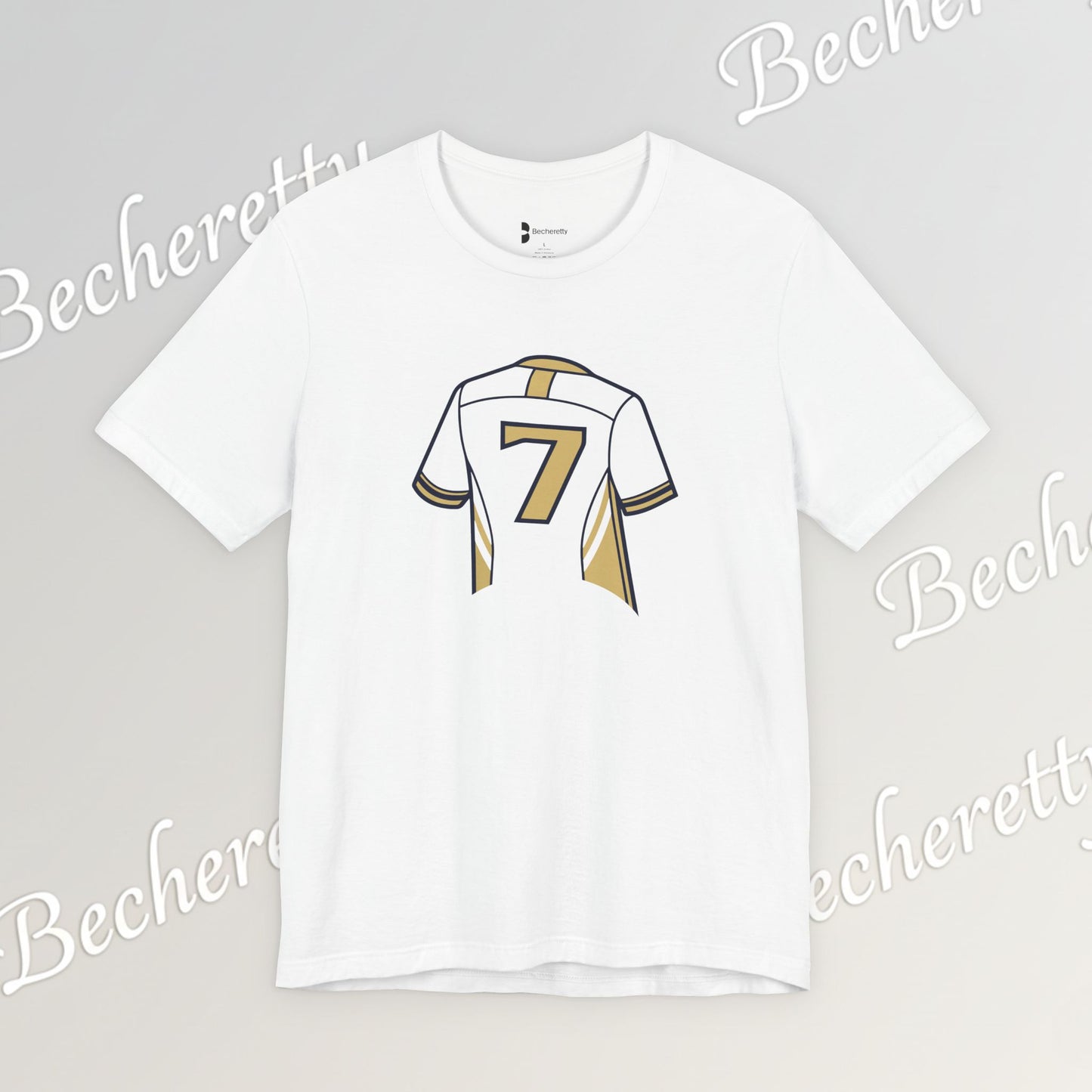 T-shirt - Number 7 GOAL - Art Graphic Minimalist Becheretty - Casual Wear - Team Spirit