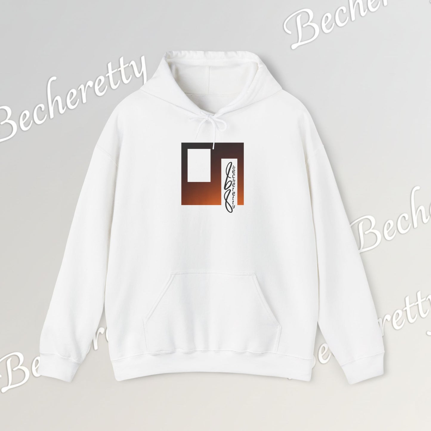 "The Horizon" Abstract Script Hoodie - Art Minimalist Becheretty - Everyday wear - Artistic & Cozy