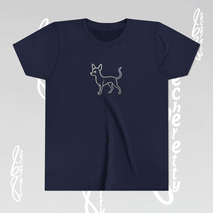 Youth T'Shirt - Graphic Chihuahua - Minimalist Art Becheretty