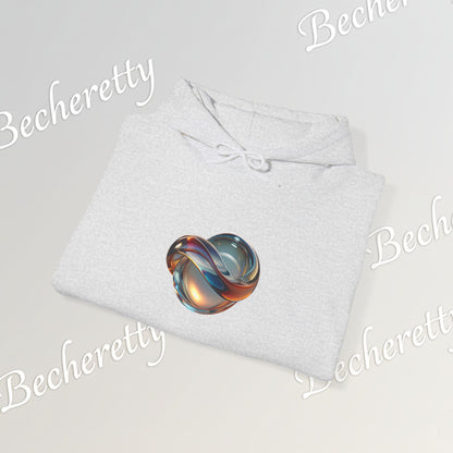Futuristic, minimalist, and artistic vibe - Graphic Hoodie Becheretty | Surrealist Liquid Graphic