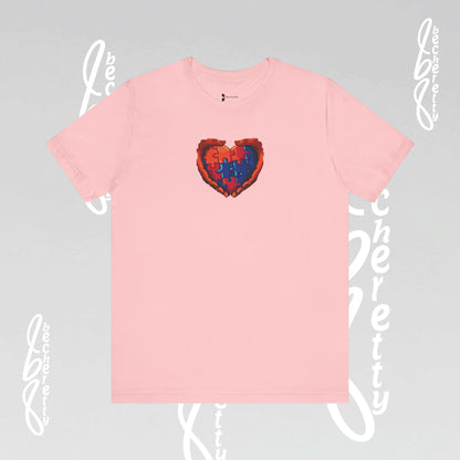 Colorful Puzzle Heart T-Shirt - Graphic Becheretty - Celebrating neurodiversity - Your tee, their voice.