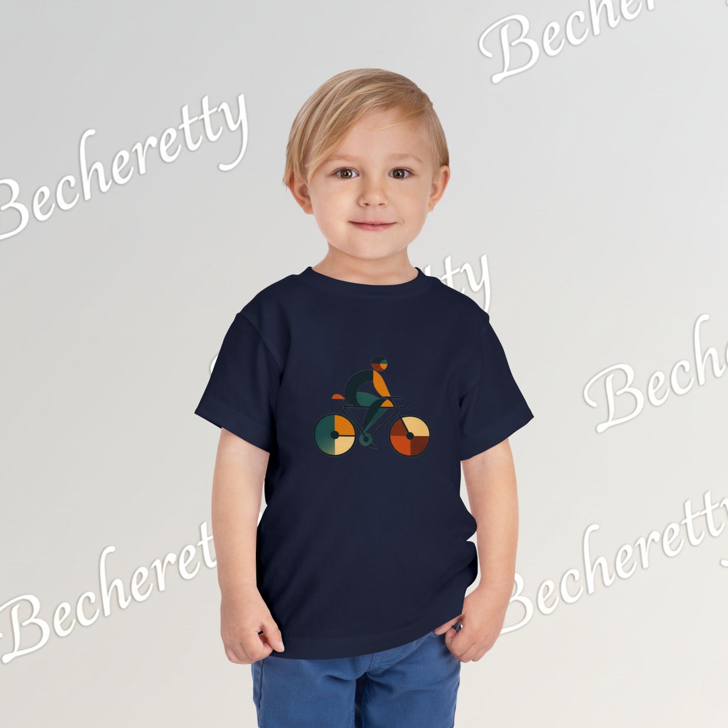 Toddler Short Sleeve T'Shirt - Abstract Colorful Bike - Graphic Becheretty - Playground & Casual wear