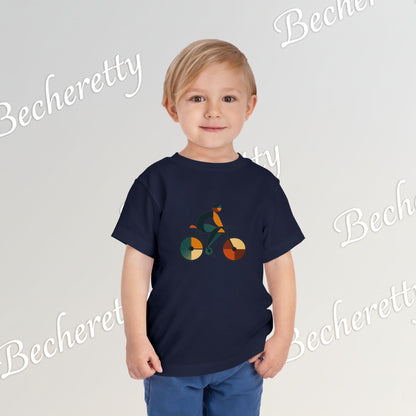 Toddler Short Sleeve T'Shirt - Abstract Colorful Bike - Graphic Becheretty - Playground & Casual wear