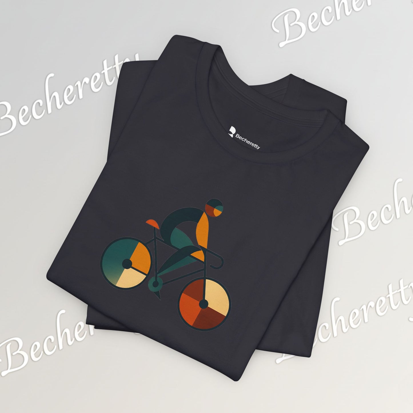 Modern Minimalist Bike Graphic Tee - Becheretty - Artistic Everyday wear, Unique gift