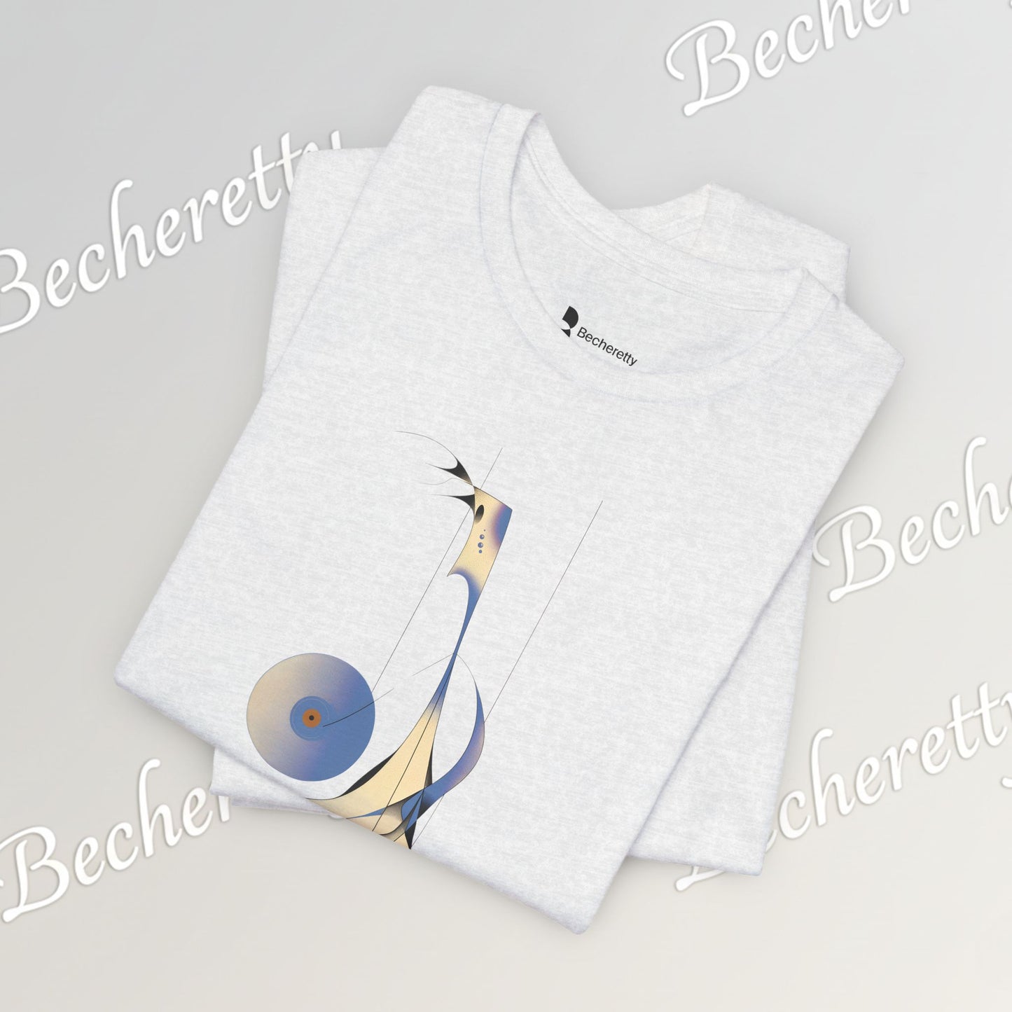 Abstract DJ Tee - Art Graphic Minimalist Becheretty - Perfect for Casual Outfits, Gift for Friends, Summer Style.