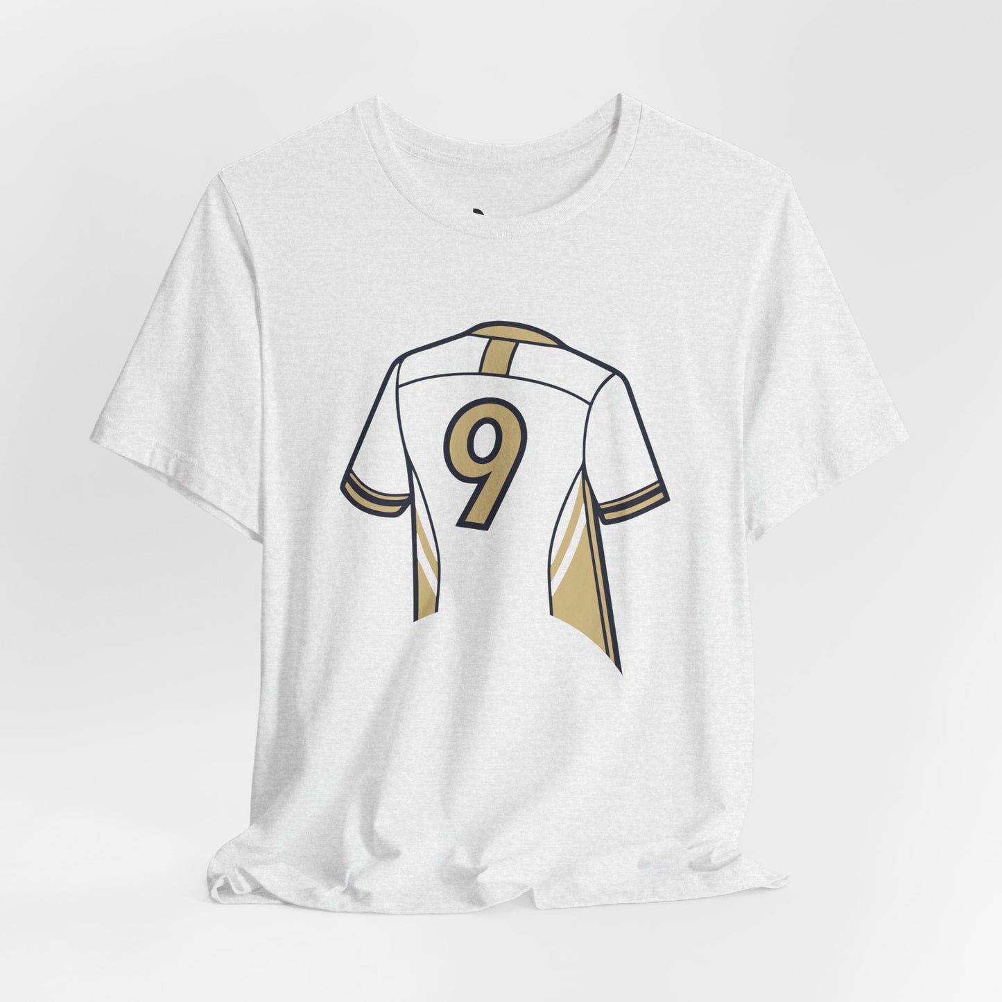 Soccer T-Shirt - Number 9 - Minimalist Graphic Becheretty - Athletic apparel - Everyday Fashion