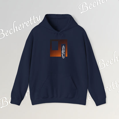 "The Horizon" Abstract Script Hoodie - Art Minimalist Becheretty - Everyday wear - Artistic & Cozy