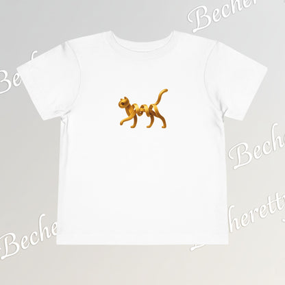 Cut Artistic "Golden Cat" Graphic Becheretty - Toddler Tee - Perfect for everyday wear with an artistic edge.