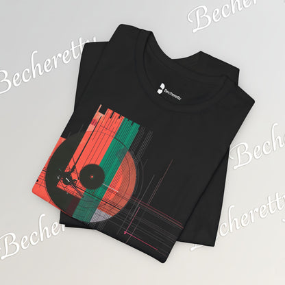 Minimalist Cubist Vinyl Tee - Art Graphic Becheretty - Spin your style in a new direction.
