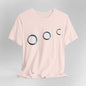 Moon Phase Tee — Minimal Lunar Circle T-Shirt - Art Graphic Becheretty - Everyday outfit