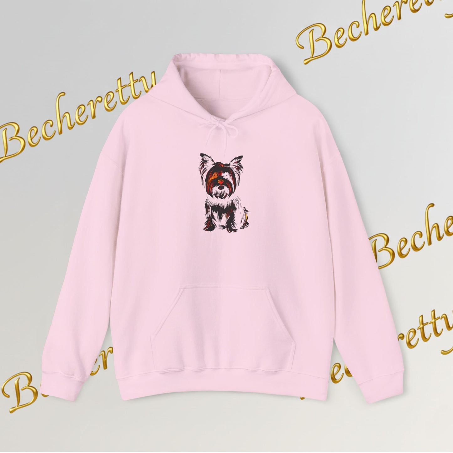 Yorkshire Hoodie- Art Graphic  Becheretty - A great gift idea for Yorkie lovers & friends.