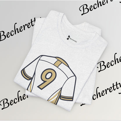 Soccer T-Shirt - Number 9 - Minimalist Graphic Becheretty - Athletic apparel - Everyday Fashion