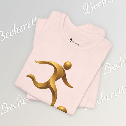 Soccer Player Gold Icon Tee - Graphic Art Minimalist Becheretty - Perfect Gift - Casual Wear