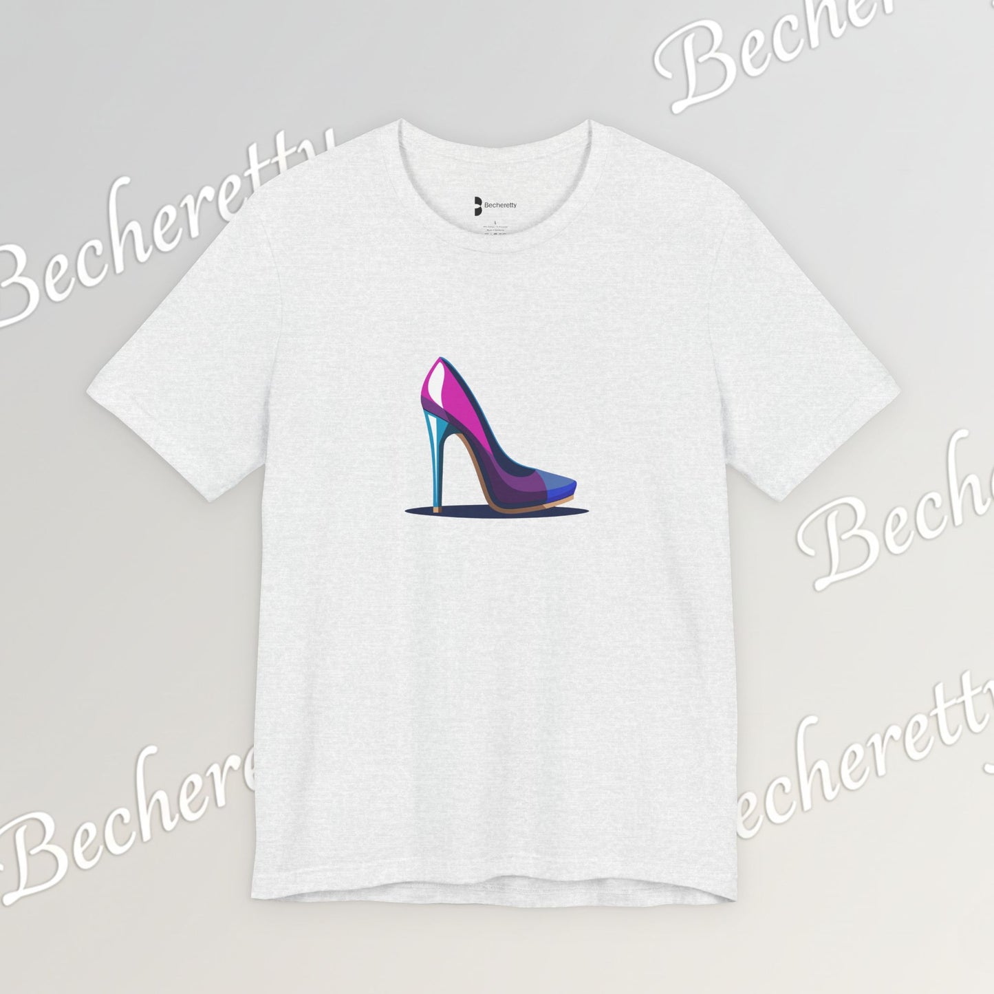Colorful futuristic Stiletto T‑Shirt - Art Graphic Becheretty - A nod to your unique fashion style
