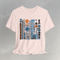Modern Geometry Tee  "Urban Totems" Art Graphic Becheretty - Timeless, versatile, and unmistakably modern.