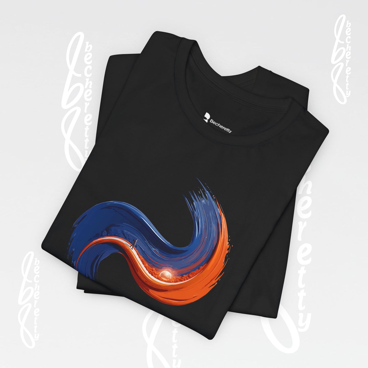 Graphic Abstract Colorful Brushstroke Tee - Art Minimalist Becheretty - Casual Wear - Authentic Apparel