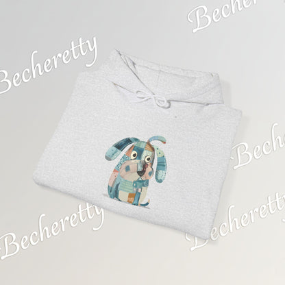 Cute Watercolor Dog Hoodie - art Graphic Becheretty - Colorful Puppy Sweatshirt