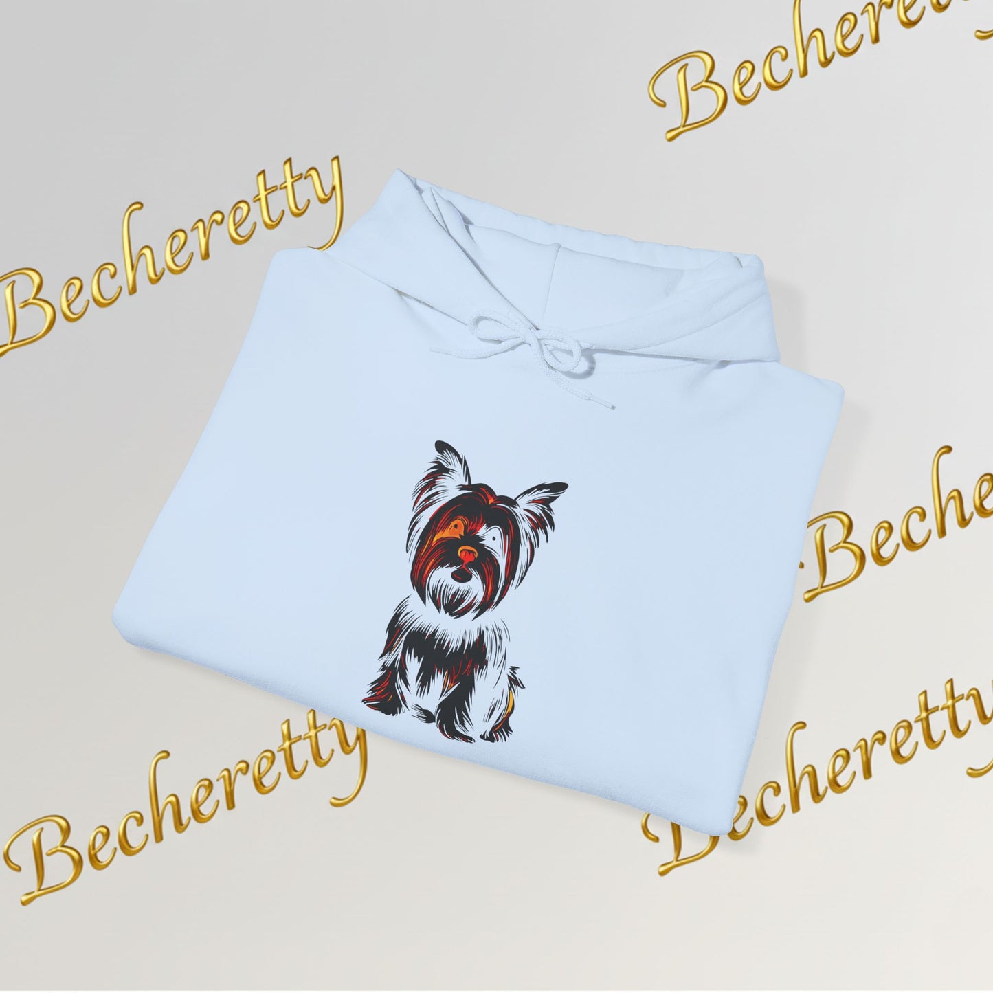 Yorkshire Hoodie- Art Graphic  Becheretty - A great gift idea for Yorkie lovers & friends.