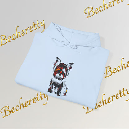 Yorkshire Hoodie- Art Graphic  Becheretty - A great gift idea for Yorkie lovers & friends.