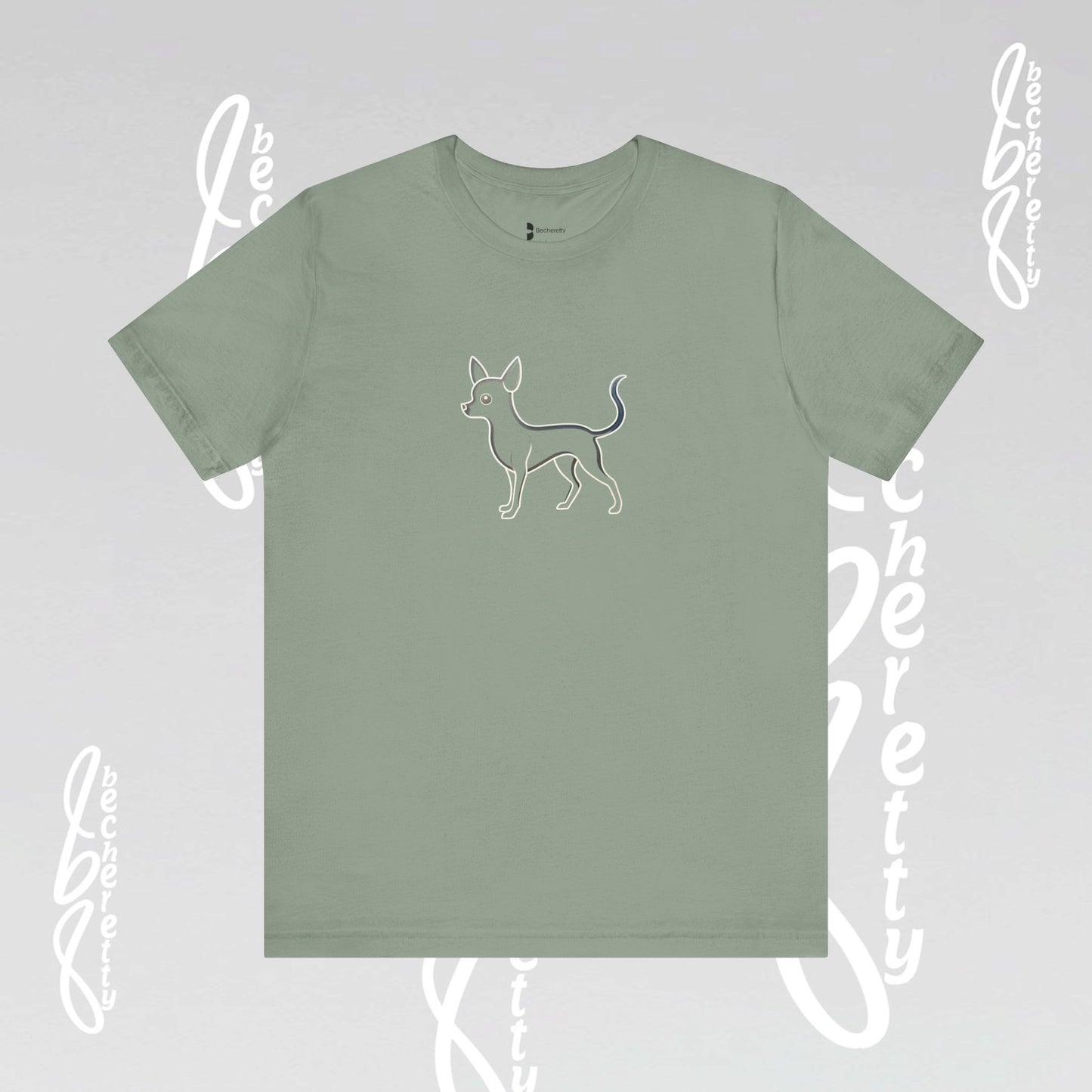 Pet Lovers "Chihuahua" T-Shirt Unisex -  Art Graphic Minimalist Becheretty - Wearable Art Apparel - Casual Wear