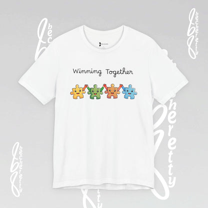 Graphic T-Shirt "Winning Together" Celebrating Neurodiversity & Autism Awareness - Becheretty Design